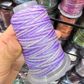 6-strand purple and white variegated waxed cord with metallic glitter for DIY weaving - 6-Strand / Purple White (2)