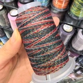 Variegated metallic wax thread spool with gold tinsel for DIY bracelet weaving - 6-Strand / Red Blue Gold Yellow (3)