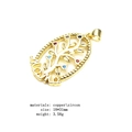 Detail of gold Mom heart pendant with tree of life and colorful cubic zirconia stones - Tree of Life Mom Pendant (6)