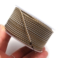 2.8mm gold and silver braided dragon cord roll for DIY jewelry and bracelet making - 2.7mm (10m/Roll) / Golden Brown and Silver Gray Style (13)