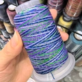 6-strand gradient purple and green waxed cord on spool for DIY jewelry and crafts - 6-Strand / Purple Green Deep Blue (10)