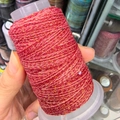 DIY jewelry cord on plastic spool in vibrant red color with gold metallic glitter threads - 6-Strand / Red Gold Blend (11)
