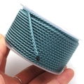 Teal dragon-patterned 2.8mm braided cord on a spool for DIY jewelry and bracelets - 2.7mm (10m/Roll) / Cyan