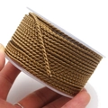 Golden brown 2.8mm braided dragon cord roll for DIY jewelry making and handicrafts - 2.7mm (10m/Roll) / Brown & Yellow