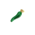 Green chili charm in enamel finish with gold ring for DIY bracelets and necklaces - Green Chili Shape (4#)
