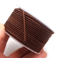 Brown braided 2.8mm cord spool for DIY jewelry crafts and necklace weaving - 2.7mm (10m/Roll) / Light Coffee