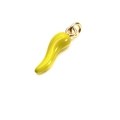 Yellow chili pepper charm pendant with golden ring and glossy enamel finish - Yellow Chili Shape (5#)