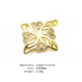 Detail view of gold-plated copper Celtic knot pendant with zircon inlay dimensions - Hollow Symmetrical Clover Pendant (1) (Pendant Only)
