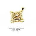 Macro shot of gold Celtic knot pendant with cubic zirconia and heart center stone - Heart Celtic Knot Pendant (3) (Pendant Only)