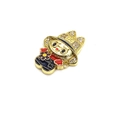 Cartoon scarecrow pendant with colorful enamel and micro-set zircon stones for jewelry making - Cartoon Scarecrow Style 2 (2)
