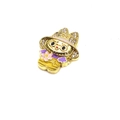 Macro detail of zircon-inlaid cartoon girl pendant with colorful enamel plating - Cartoon Animal Style 7 (7)