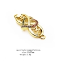 Gold-plated copper MOM charm with colorful zircon inlay and infinity heart design - MOM Heart Style (1)