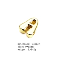 Polished 14K gold-plated letter A copper pendant charm for DIY jewelry making 9x11mm - Letter A