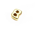 Detailed macro of 14K gold plated uppercase letter B charm for DIY jewelry making - Letter B