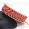 Detail of red and white braided 1.4mm cord on spool for DIY jewelry making - 1.4mm / Red and Yellow