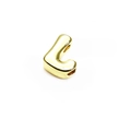 Polished 14K gold plated letter L charm for DIY bracelets and personalized necklaces - Letter L