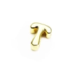 14K gold plated letter T charm pendant with a polished finish for DIY jewelry - Letter T