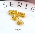 Golden crown alloy beads for jewelry making 7x10mm size displayed on ceramic tray - Crown Shape (A#11mm) / Antique Gold