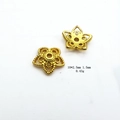 Détail d'intercalaires fleurs dorées 10x2,5mm pour bijoux DIY avec texture de perles mates - Style de Texture Perlée (I#10MM)