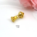 Detailed macro view of a gold-plated Tibetan vajra bell pendant for DIY jewelry making - Style B Vajra Bell