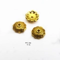 Vue détaillée de calottes de perles fleurs dorées 8x2,2 mm pour création de bijoux - Style de Chemin Radial (O#8MM)