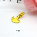 Macro shot of 12x19mm gold-plated copper axe pendant for DIY jewelry making - Style E Dharma Axe