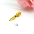Gold-plated copper vajra pendant for DIY jewelry making, 5x20mm vintage ritual charm - Style E Demon Subduing Pestle
