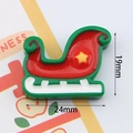 DIY Weihnachts-Schlittenanhänger aus Harz in Rot und Grün, Maße 24 mm x 19 mm - Weihnachtsschlitten