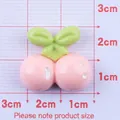 Ciondolo ciliegia in resina rosa con foglie verdi per decorazione cover e accessori - Ciliegia Rosa