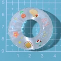 Accessorio in resina traslucida con simpatici disegni di anatre e fiori per DIY - Bianco