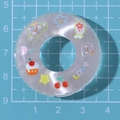 DIY colorful translucent cartoon bear and rabbit patterned resin ring accessories - Light Pink