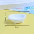 Miniature white resin bathtub DIY accessory 38x16mm for dollhouse scenes - Bathtub