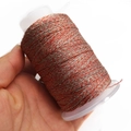 Carrete de hilo metálico trenzado rojo, plata y oro para tejer pulseras de bricolaje - 4 Hebras / Mezcla Rojo Plata Oro
