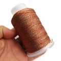 Hilo trenzado metálico rojo y dorado en carrete para creación de joyas DIY - 4 Hebras / Rojo Dorado Entretejido