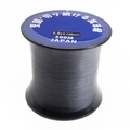 Detail of grey 0.8mm pearl threading wire with Japan tech 300m spool and labeling - 0.6# 0.128mm 300m / Dark Gray