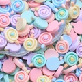 DIY colorful macaron resin lollipop and heart charms for phone case decoration - Lollipop
