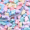 Mini pastel resin star charms with angel wings for DIY crafts and jewelry making - Star