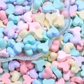 Mini heart-shaped resin beads in pastel macaron colors for DIY jewelry making - Balloon