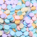 Colorful macaron resin beads with moon-like texture for DIY jewelry and crafts making - Cheese