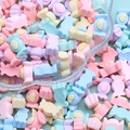 Mini macaron resin candy charms with Candy engraving for DIY crafts and decor - Alphabet Candy