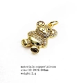 Makroaufnahme von bärenanhänger mit zirkonia-mikropflaster, abmessungen 12,2x19,6x4mm - Stil 10 Anhänger