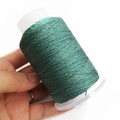 Cordón verde pavo real con hilos de oro en carrete para hacer joyas DIY - Teal Dorado