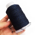 Hilo metálico negro brillante con purpurina azul y verde para creación de joyas DIY - Negro Brillo Mágico