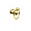 Detailansicht des 14k vergoldeten Buchstabenrings B mit verstellbarer Ringschiene - Offen verstellbar / Buchstabe R