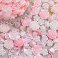 Perlmutt-Barock-Harz-DIY-Charms-Set mit Rosen-, Muschel- und Schmetterlingsformen - Traumhaftes Barock Mix-Creme