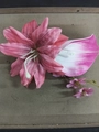 Elegant purple lily and calla lily hair clip for cheongsam, traditional Chinese style - Duckbill Hair Clips / Pink