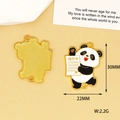 Detail showing exact dimensions of a cute panda enamel charm for DIY jewelry crafting - Full Score Exam Paper Panda