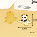 Panda enamel charm on paper plane with dimensions 31x35.5mm and weight 2.3g - Dream as Horse Panda