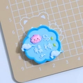 Breloque nuage bleue en résine avec petit cochon pour pinces à cheveux DIY et artisanat - Plat de Fruit - Grand Esprit (Cheval Dragon)
