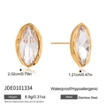 Elegante Zirkonia-Ohrstecker im Marquise-Schliff aus hypoallergenem Gold-Edelstahl - Marquise-Schliff Ohrstecker (JDE0101334)